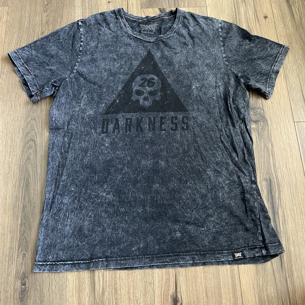 PXG Shirt Mens Large Gray Performance Stretch Signature Tee Parsons Xtreme Golf